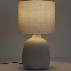 LAMPE CERAMIQUE EMBOSSEE H.40CM