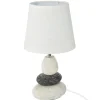 LAMPE CERAMIQUE GALET X3 H.33CM CLARY
