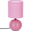 LAMPE CERAMIQUE MAT BOULE ROSE H.25CM