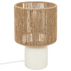 LAMPE CYLINDRE KOBY CERAMIQUE BLANC H.24CM