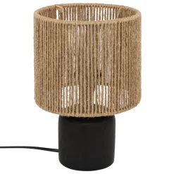 LAMPE CYLINDRE KOBY CERAMIQUE NOIR H.24CM