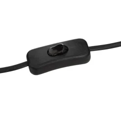 LAMPE CYLINDRE KOBY CERAMIQUE NOIR H.24CM