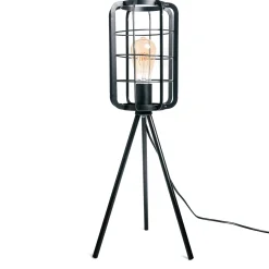 LAMPE INDUSTRIELLE METAL NOIR H.61CM