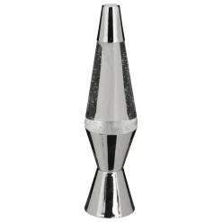LAMPE LAVA TORNADE ARGENT H.36.5CM