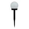 LAMPE 1 LED BLANC SOLAIRE BOULE PLASTIQUE