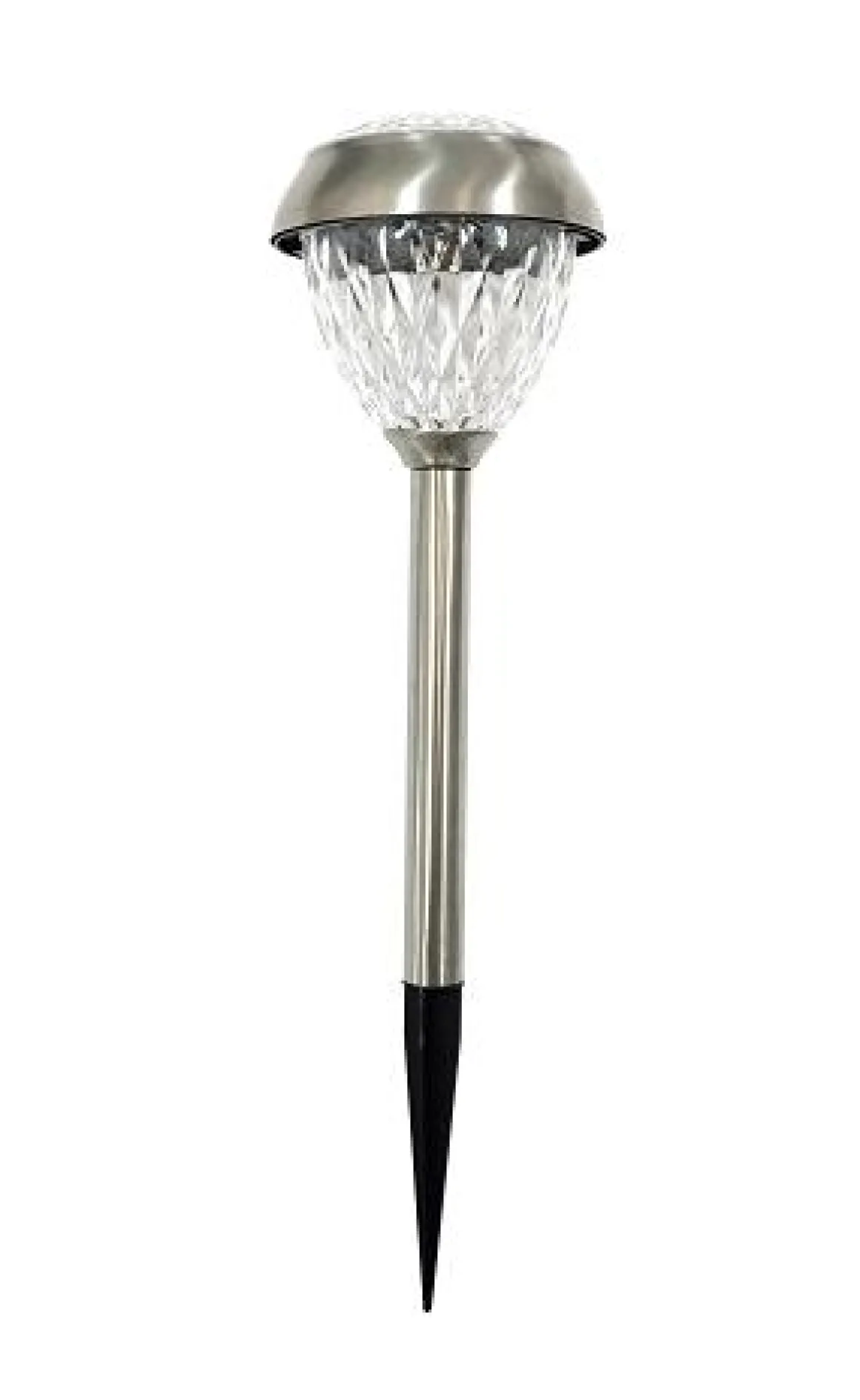 LAMPE 2 LED BLANC SOLAIRE INOX H.36CM