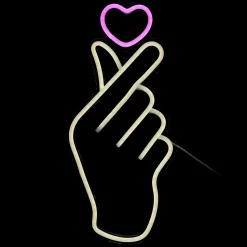LAMPE LED EFFET NEON SIGNE COEUR USB