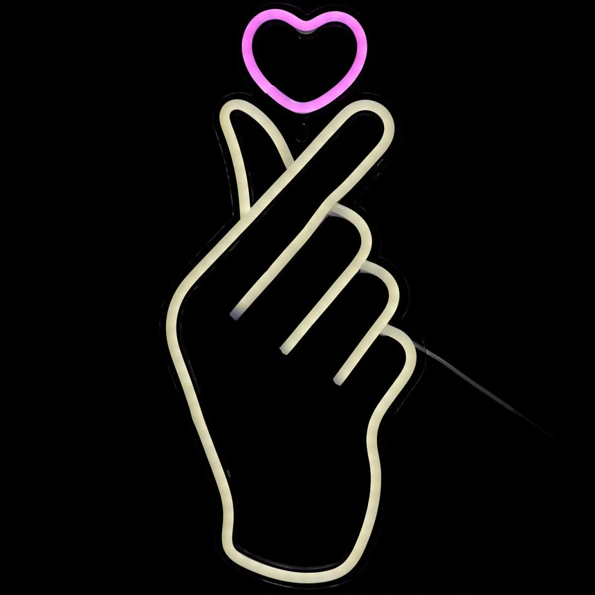LAMPE LED EFFET NEON SIGNE COEUR USB
