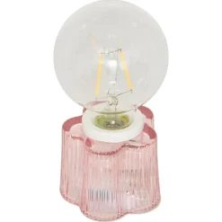 LAMPE LED VERRE FLEUR H.16CM