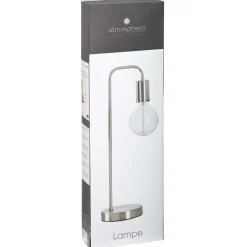 LAMPE METAL ARGENT KELI H.46CM