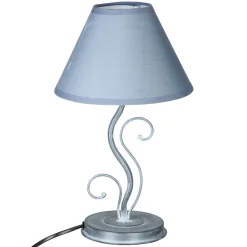 LAMPE METAL FEUILLE H.34CM