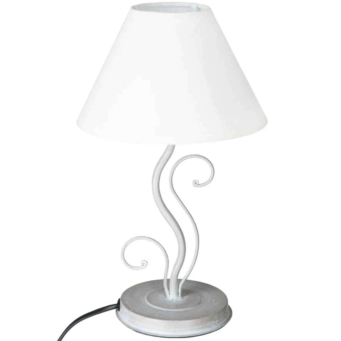 LAMPE METAL FEUILLE H.34CM
