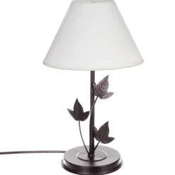 LAMPE METAL FEUILLE H.34CM