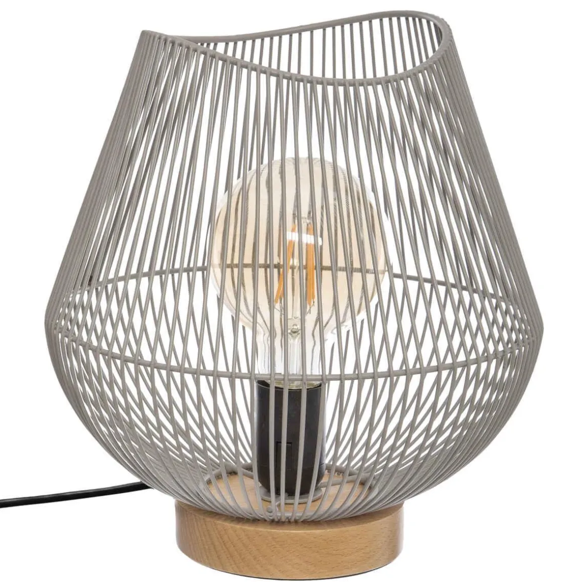 LAMPE METAL FIL GRIS JENA H.28CM