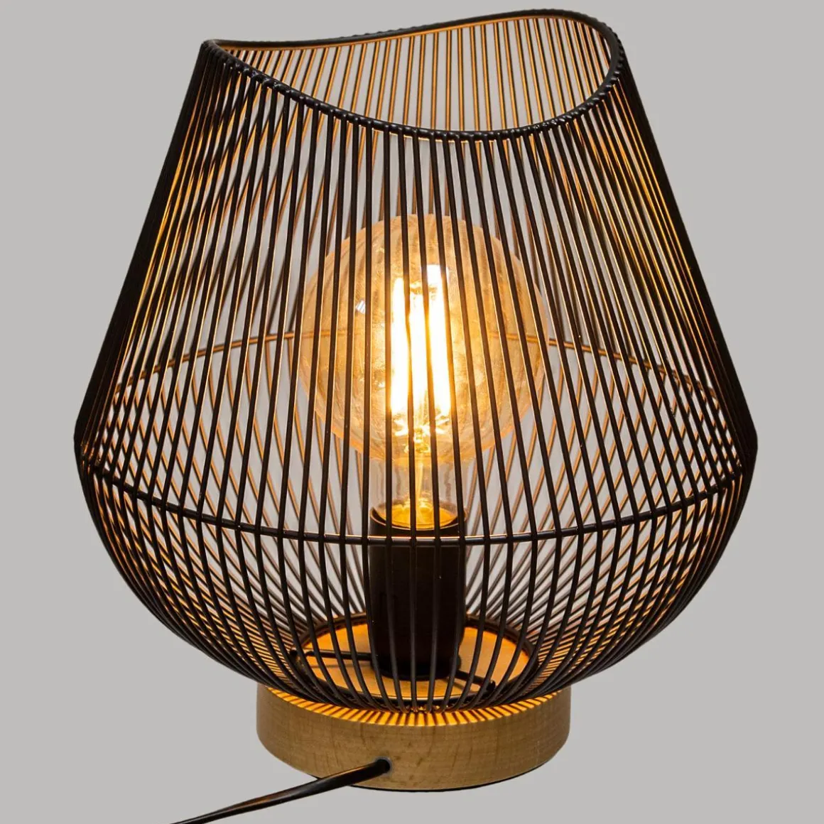 LAMPE METAL FIL NOIR JENA H.28CM