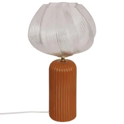 LAMPE PHYLAS CERAMIQUE CAMEL D.27.5X45.5CM