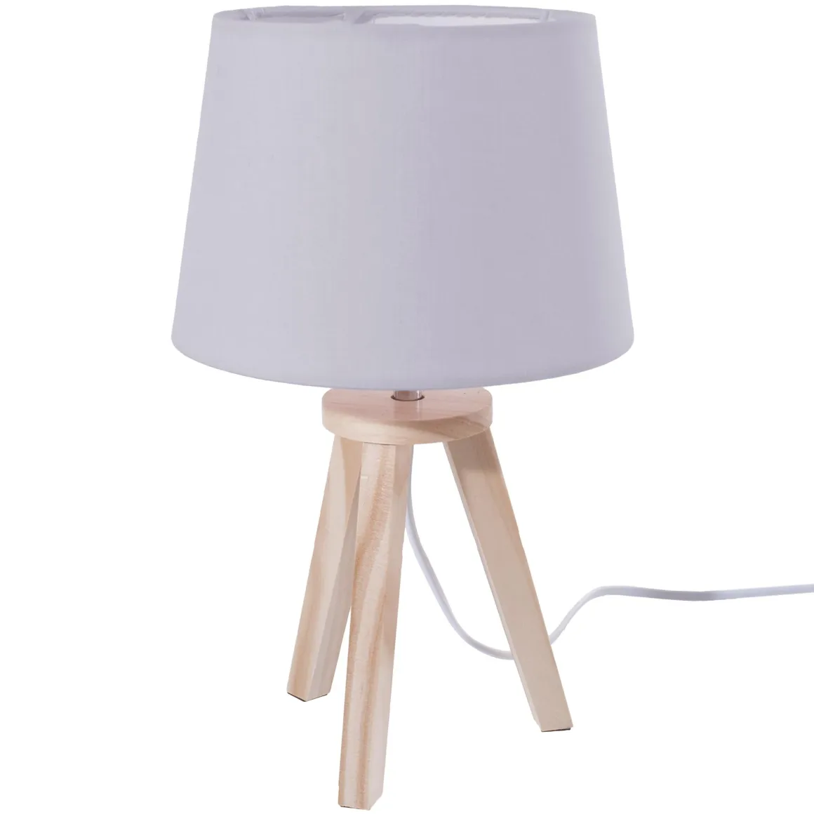 LAMPE 3 PIEDS BOIS GRIS