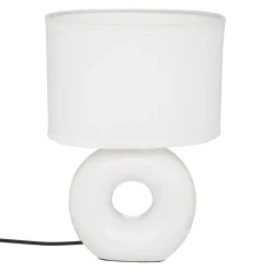 LAMPE RONDE BARU CERAMIQUE BLANC MAT H.25CM