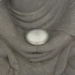 LAMPE SOLAIRE BOUDDHA ARDOISE H.43CM