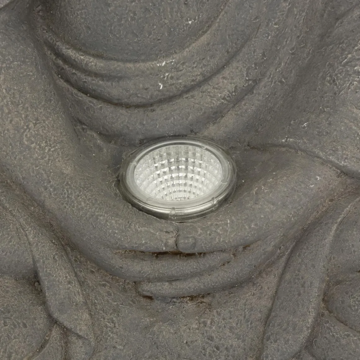 LAMPE SOLAIRE BOUDDHA ARDOISE H.43CM