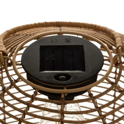 LAMPE SOLAIRE CUBA FACTORY ROTIN NATUREL H.30CM