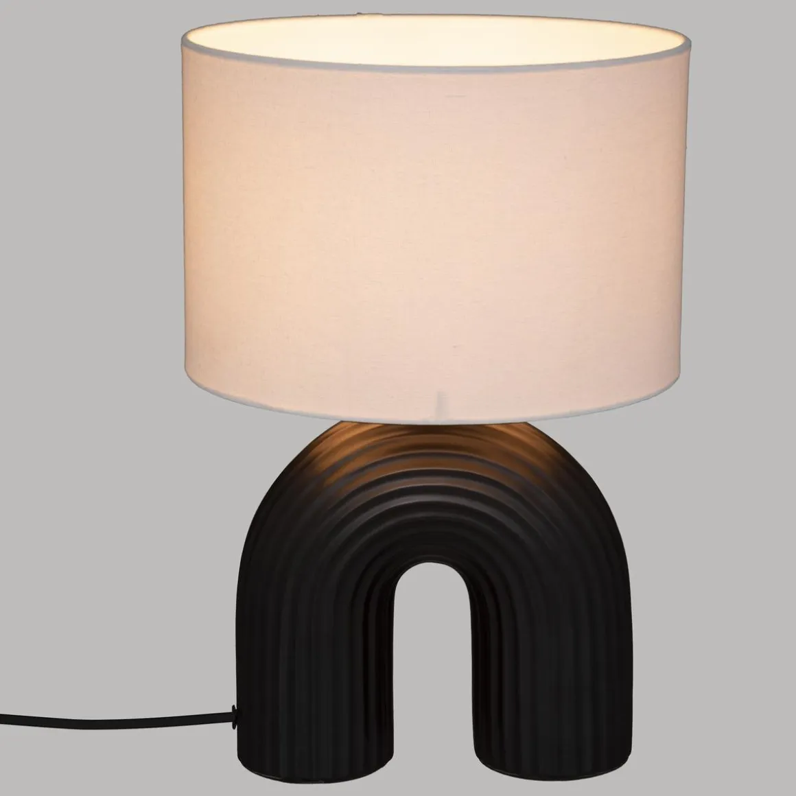 LAMPE SUR PIED EIDEL NOIR H.40.5CM