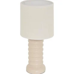 LAMPE SUR PIED VINAS CREME H.33CM