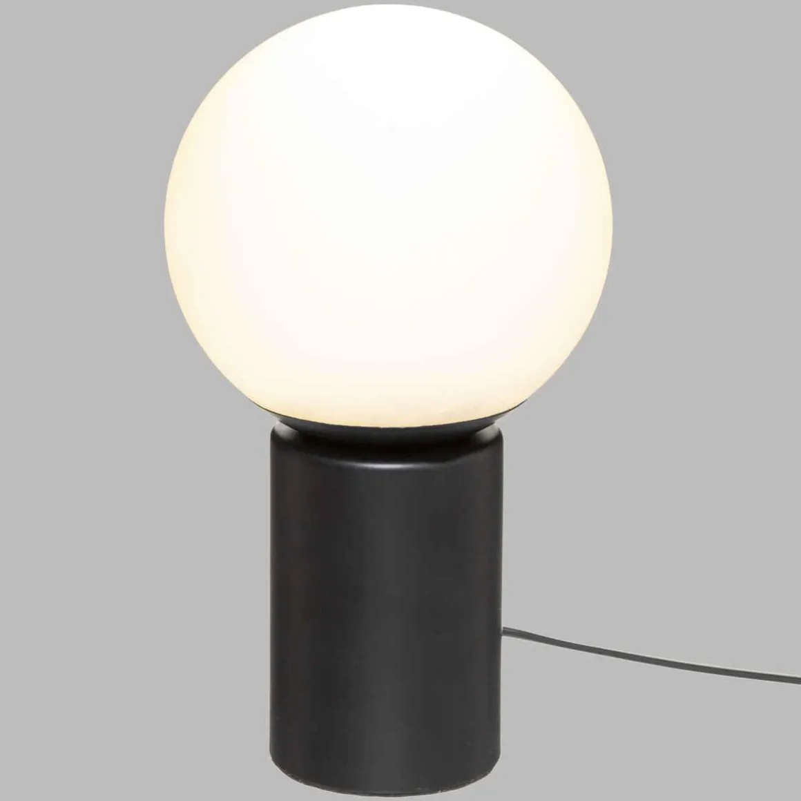 LAMPE TOUCH BOULE LOU NOIR H.26CM