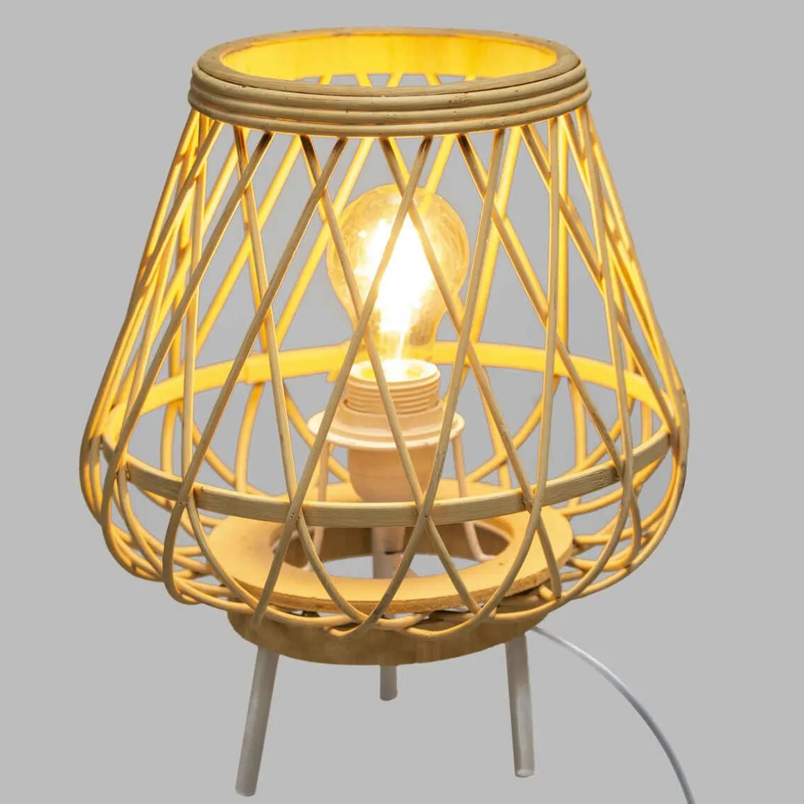 LAMPE TREPIED BAMBOU RITUAL H.31CM