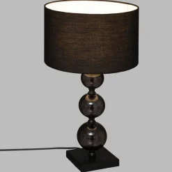 LAMPE VERRE ALMA NOIR H.52CM