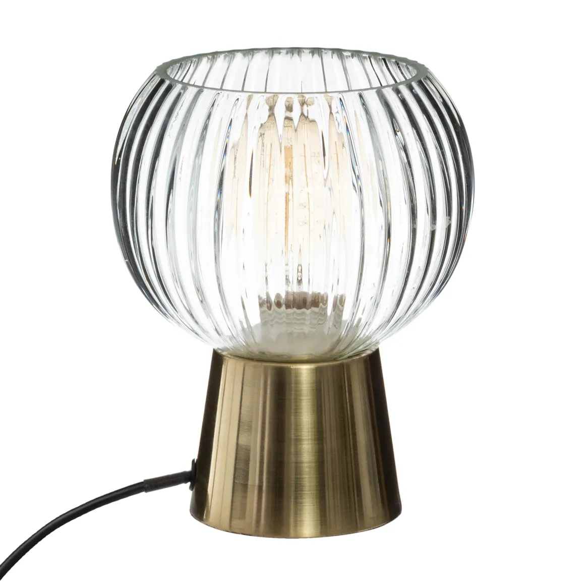 LAMPE VERRE TRANSPARENT LAYE H.19.5CM