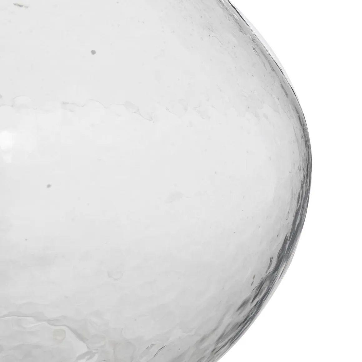 LAMPE VERRE TRANSPARENT MELLY IVOIRE H.60CM