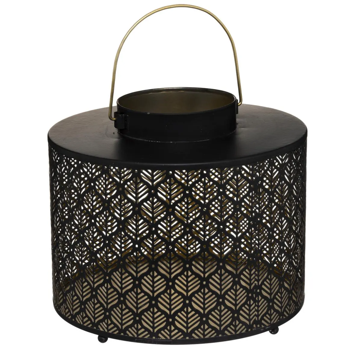LANTERNE METAL AJOUREE PALM D.25CM