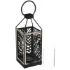 LANTERNE METAL FEUILLE DRISS H.38.5CM