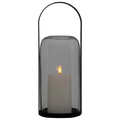 LANTERNE METAL LED JAKO NOIR H.35CM