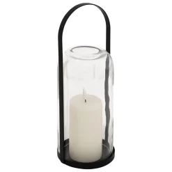 LANTERNE METAL LED JAKO NOIR H.35CM