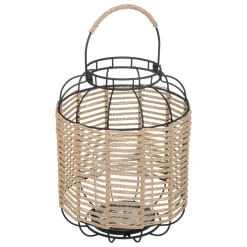 LANTERNE NATUREL METAL COSY H.33CM