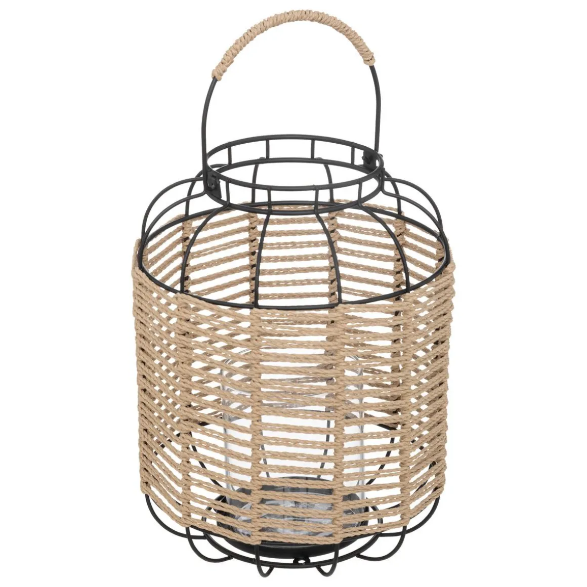 LANTERNE NATUREL METAL COSY H.33CM