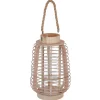 LANTERNE RATTAN ET VERRE H.33CM