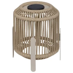 LANTERNE SOLAIRE CORDE LINY RECHARGEABLE USBC ARGILE H.36CM