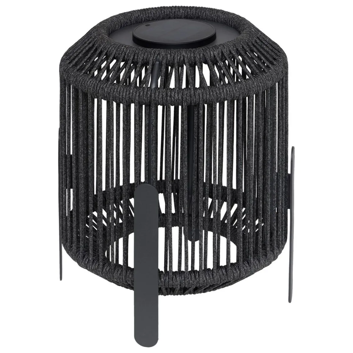 LANTERNE SOLAIRE CORDE LINY RECHARGEABLE USBC GRIS H.36CM