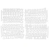 LETTRES ACCROCHABLES POUR CAGETTES PLIABLES 148 PIECES BLANC