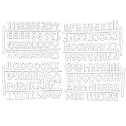 LETTRES ACCROCHABLES POUR CAGETTES PLIABLES 148 PIECES BLANC