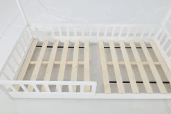 LIT CABANE BLANC BARRIERE 90X190CM