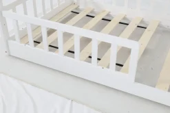 LIT CABANE BLANC BARRIERE 90X190CM