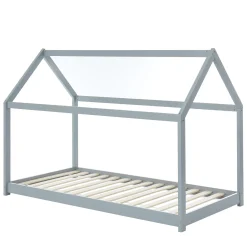 LIT ENFANT CABANE TINY PIN GRIS SOMMIER 90X190CM