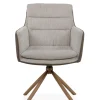 LOGAN FAUTEUIL BEIGE MARRON BOIS
