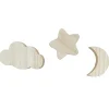 LOT DE 3 PATERES LUNE NUAGE ET ETOILE