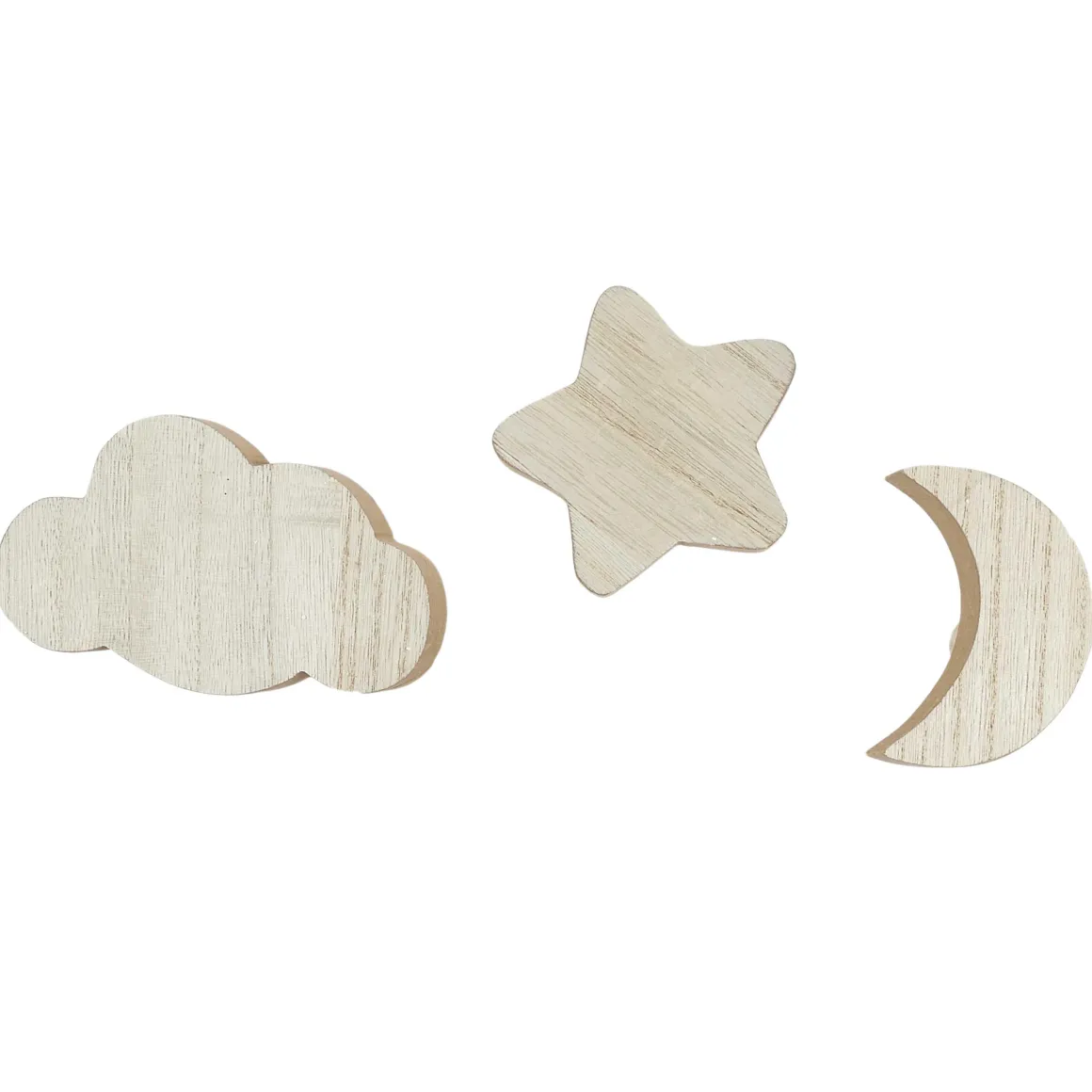 LOT DE 3 PATERES LUNE NUAGE ET ETOILE