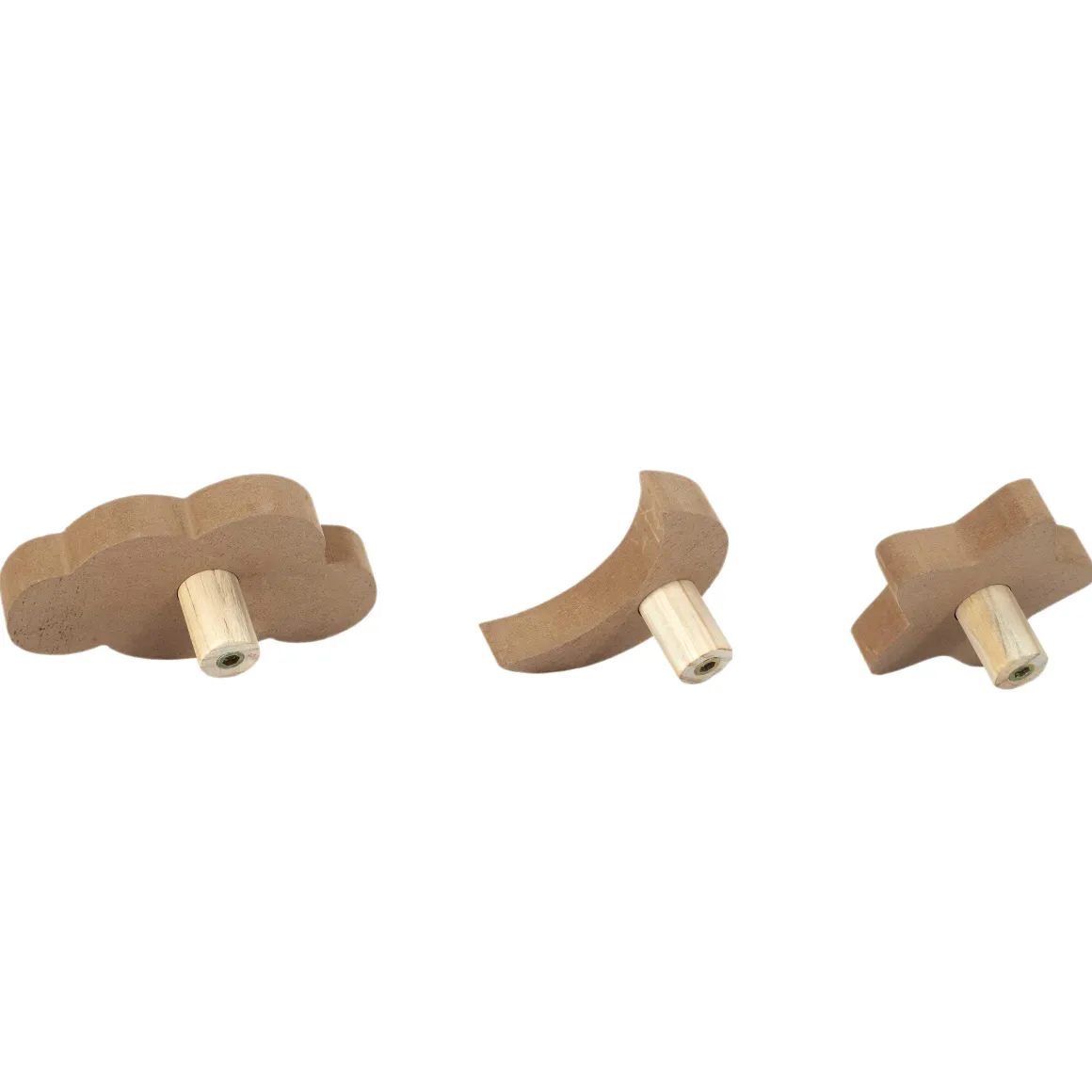 LOT DE 3 PATERES LUNE NUAGE ET ETOILE